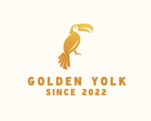 Golden Toucan Bird logo design