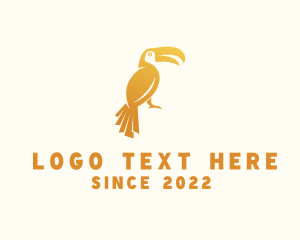 Golden - Golden Toucan Bird logo design