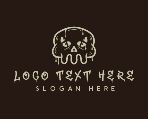 Spooky Skull Graffiti  Logo