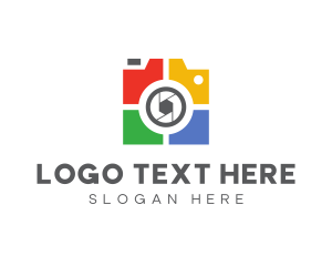 Instagram Vlogger - Colorful Tile Camera logo design
