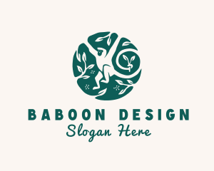 Baboon - Monkey Wildlife Conservation Jungle logo design