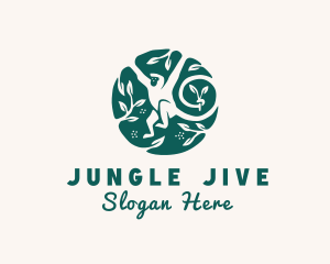 Monkey Wildlife Conservation Jungle logo design