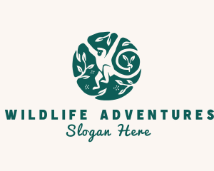 Monkey Wildlife Conservation Jungle logo design