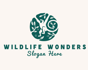 Monkey Wildlife Conservation Jungle logo design