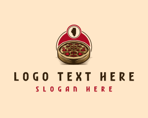 Map - Chicago Pizza Cuisine logo design