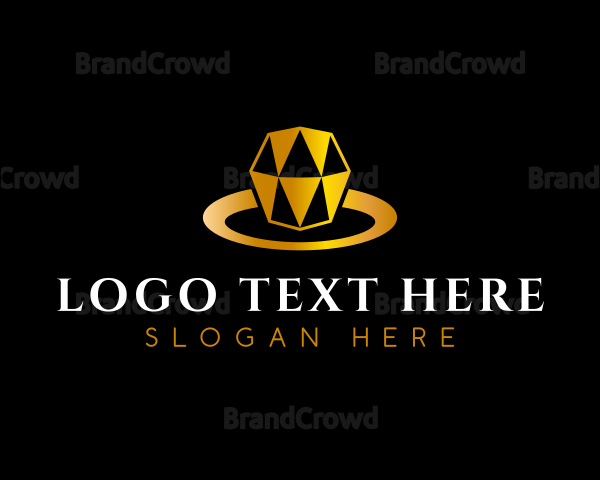 Gold Diamond Ring Logo