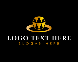 Deluxe - Gold Diamond Ring logo design