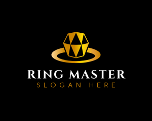Ring - Gold Diamond Ring logo design