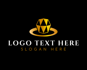 Gem - Gold Diamond Ring logo design