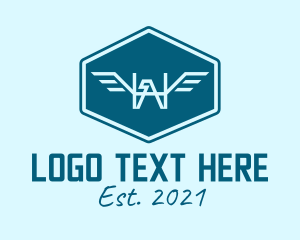 Airforce - Blue Eagle Insignia Outline logo design