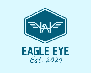 Blue Eagle Insignia Outline  logo design