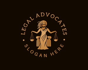 Female Law Scale logo design