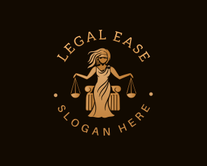 Law - Female Law Scale logo design