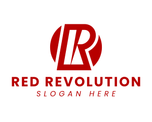 Red Racing Letter R logo design