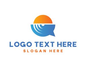 Chat - Music Messaging App logo design