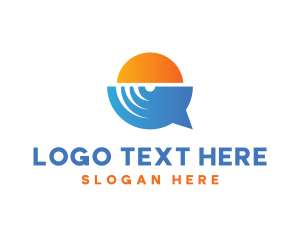 Speech Bubble - Music Messaging App logo design