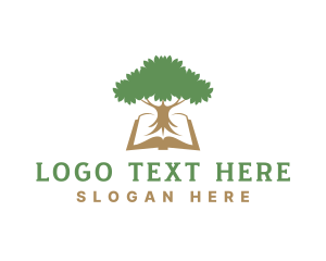 Plant - Eco Tree Book Academy logo design