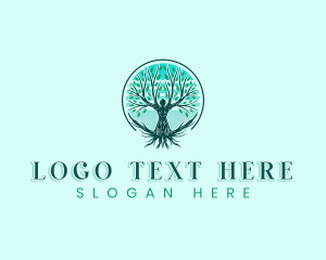 Ecology - Human Tree Wellness logo design