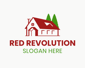 Red Mansion Residence logo design