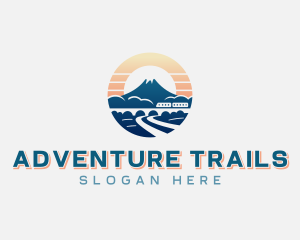 Mountain Train Travel logo design