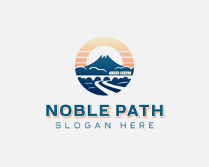 Mountain Train Travel logo design