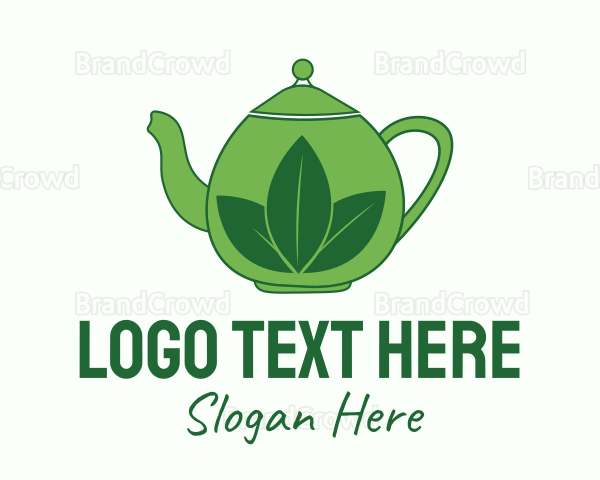 Green Tea Pot Logo