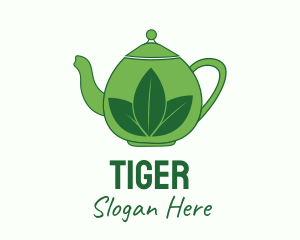 Gourmet Tea - Green Tea Pot logo design