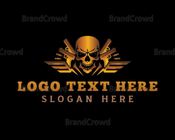 Skull Gun Ammunition Logo