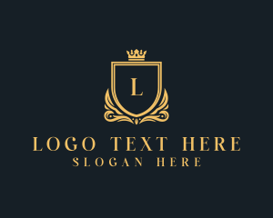 High End - Royal Crown Shield logo design