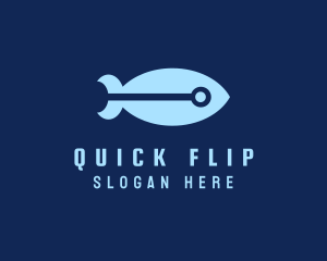 Flipper - Cyber Fish Missile logo design