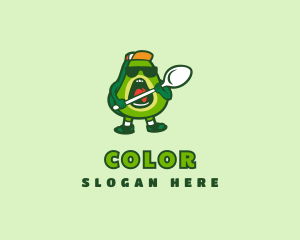 Avocado - Cool Avocado Spoon logo design