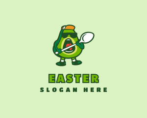 Juice Bar - Cool Avocado Spoon logo design