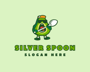 Cool Avocado Spoon  logo design