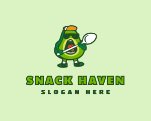 Cool Avocado Spoon  logo design