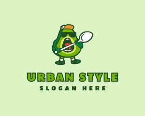 Nutritionist - Cool Avocado Spoon logo design
