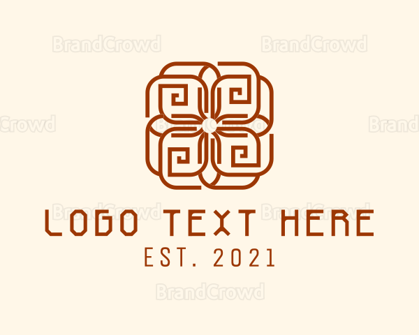 Tribal Mayan Flower Logo