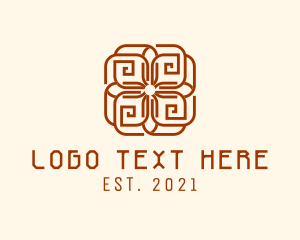 Sculpture - Tribal Mayan Flower logo design