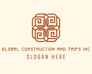 Tribal Mayan Flower Logo