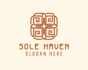 Tribal Mayan Flower Logo