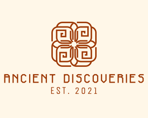 Tribal Mayan Flower logo design