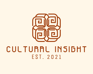 Tribal Mayan Flower logo design