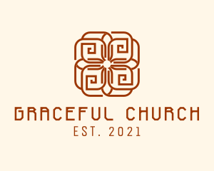 Artisanal - Tribal Mayan Flower logo design