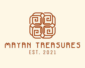 Mayan - Tribal Mayan Flower logo design