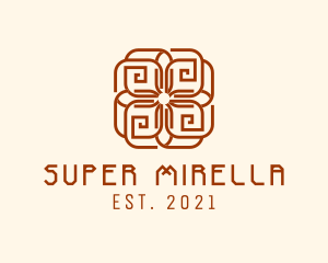 Ancient - Tribal Mayan Flower logo design