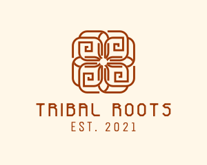 Tribal Mayan Flower logo design