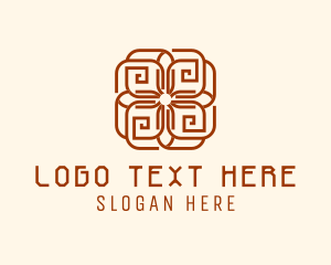 Tribal Mayan Flower Logo