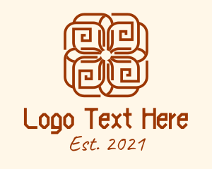Mayan - Tribal Mayan Flower logo design