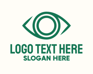 Ophthalmology - Green Eye Lens logo design