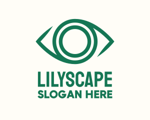 Green Eye Lens Logo