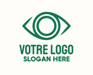 Green Eye Lens Logo